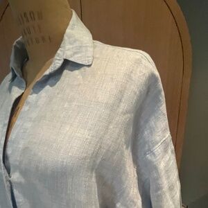 Whistles of London relaxed linen shirt dress